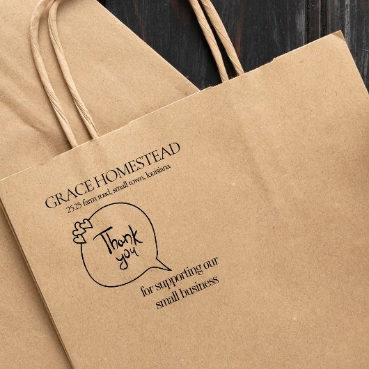 Bedankt voor de ondersteuning van Small Business A Rubberstempel