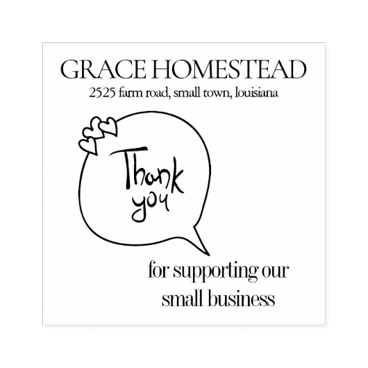 Bedankt voor de ondersteuning van Small Business A Rubberstempel (Afrduk)