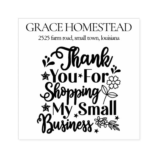 Bedankt voor de ondersteuning van Small Business A Rubberstempel (Afrduk)