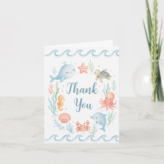Bedankt voor de onderzee baby shower (Voorkant)