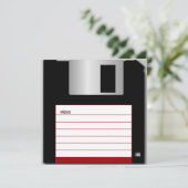 "Bedankt voor de Opslaan" Floppy Disk Dank u kaart (Staand voorkant)