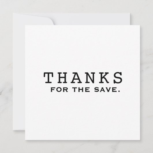 "Bedankt voor de Opslaan" Floppy Disk Dank u kaart (Achterkant)