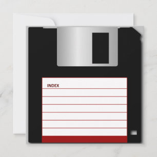 "Bedankt voor de Opslaan" Floppy Disk Dank u kaart