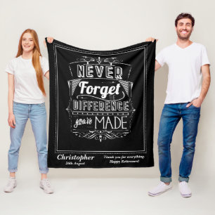 Bedankt voor de pensioenwaardering fleece deken