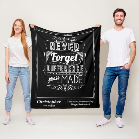 Bedankt voor de pensioenwaardering fleece deken (In situ)