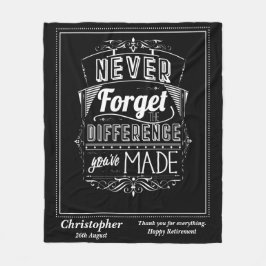 Bedankt voor de pensioenwaardering fleece deken