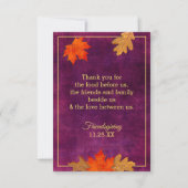 Bedankt voor de Plaatskaarten van de Thanksgiving RSVP Kaartje (Voorkant)