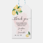 Bedankt voor de roze bridale bruiloft. cadeaulabel (Voorkant)