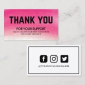 Bedankt voor de roze korting op Waterverf Business Visitekaartje (Voorkant / Achterkant)