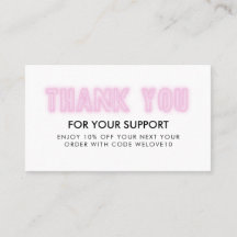 Bedankt voor de roze Neon Instagram Korting