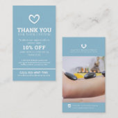 Bedankt voor de schoonheidsfoto-promo. Herhaal de  Visitekaartje (Voorkant / Achterkant)