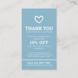 Bedankt voor de schoonheidsfoto-promo. Herhaal de  Visitekaartje