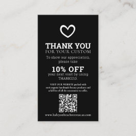 Bedankt voor de schoonheidsfoto-promo. Herhaal de  Visitekaartje