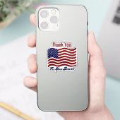 Bedankt voor de service American Flag Veteran Sticker (Telefoon)