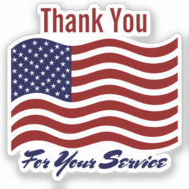 Bedankt voor de service American Flag Veteran Sticker
