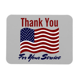 Bedankt voor de service Amerikaanse vlag Magneet