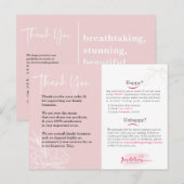 Bedankt voor de social media kaart. Zakelijke revi Briefkaart (Voorkant / Achterkant)