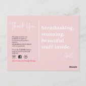 Bedankt voor de social media kaart. Zakelijke revi Briefkaart (Achterkant)