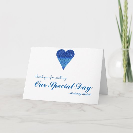 Bedankt voor de speciale dag met Bubbles Heart (Voorkant)