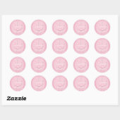 Bedankt voor de Sticker Roze Baby shower (Vel)