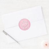 Bedankt voor de Sticker Roze Baby shower (Envelop)