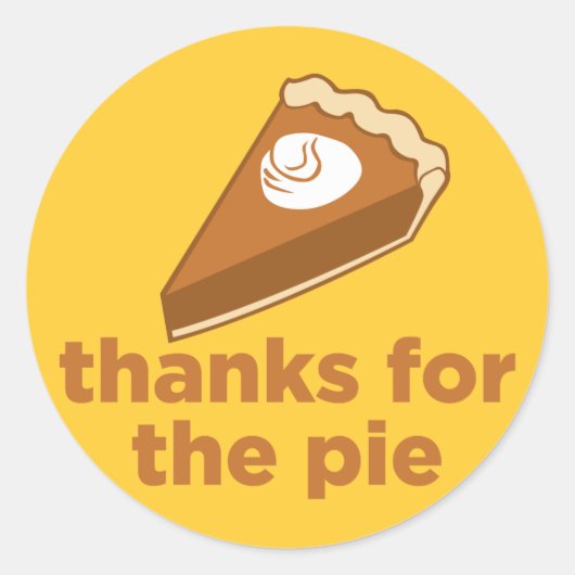 Bedankt voor de taart ronde sticker (Voorkant)