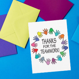 Bedankt voor de Teamwork-evaluatiekaart Briefkaart