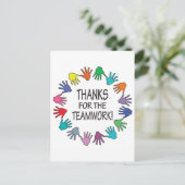 Bedankt voor de Teamwork-evaluatiekaart Briefkaart (Staand voorkant)