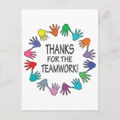 Bedankt voor de Teamwork-evaluatiekaart Briefkaart (Voorkant)