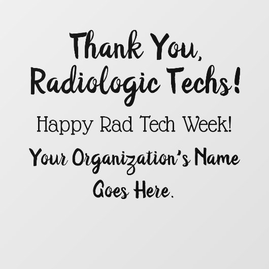 Bedankt voor de technische week raamsticker (Vel)