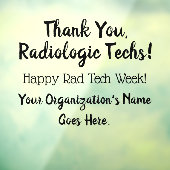 Bedankt voor de technische week raamsticker (Vel 3)