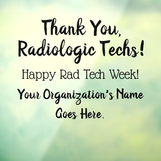 Bedankt voor de technische week raamsticker (Vel 3)