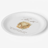 Bedankt voor de Thanksgiving Turkije Papieren Bordje (Gekanteld)