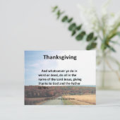 Bedankt voor de Thanksgiving van de vader Colossia Feestdagenkaart (Staand voorkant)