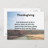 Bedankt voor de Thanksgiving van de vader Colossia Feestdagenkaart (Voorkant / Achterkant)