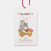 Bedankt voor de Thanksgiving van je eekhoorn Cadeaulabel (Achterkant)