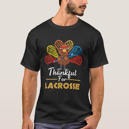 Bedankt voor de Thanksgiving van Lacrosse Turkey G T-shirt (Voorkant)