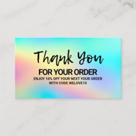 Bedankt voor de Trendy Color Holo instagram Kortin Visitekaartje