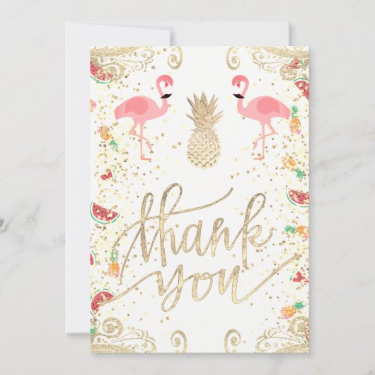 Bedankt voor de tropische decoratie kaart (Voorkant)
