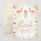 Bedankt voor de tropische decoratie kaart (Voorkant / Achterkant)