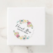 Bedankt voor de typografie Kleurrijke bloemen Boqu Bedankjes Labels (In situ)