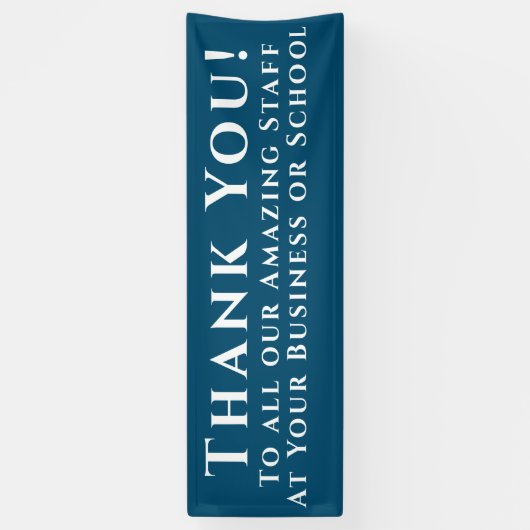 Bedankt voor de Typografie Spandoek (Verticaal)