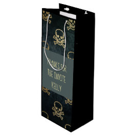 Bedankt voor de uitnodiging! wijn cadeautas