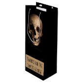 Bedankt voor de uitnodiging wijn cadeautas (Voorkant Gekanteld)