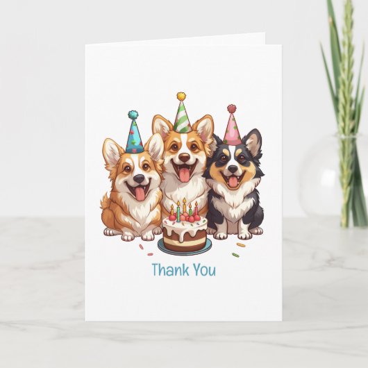 Bedankt voor de verjaardag Corgi Dogs (Voorkant)