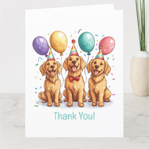 Bedankt voor de verjaardag Golden Retriever Dogs