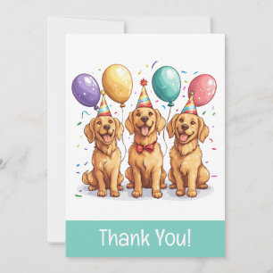 Bedankt voor de verjaardag Golden Retriever Dogs