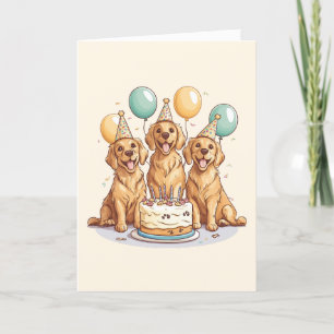 Bedankt voor de verjaardag Golden Retriever Dogs