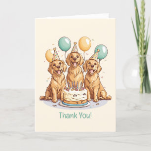 Bedankt voor de verjaardag Golden Retriever Dogs