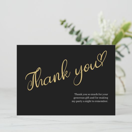 Bedankt voor de verjaardag kaart (Staand voorkant)